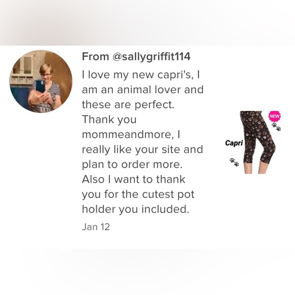 OS NEW Womens Capri Dog Paw Leggings Summer Crop Pants - Picture 7 of 7